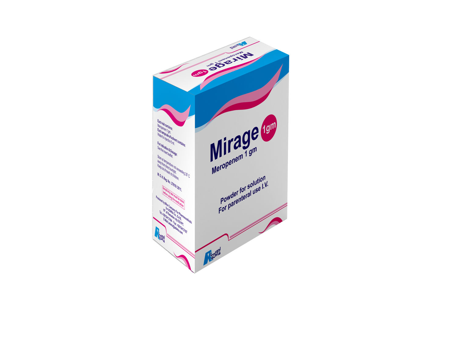 Mirage 1 g vial with solvent 1 + 4 ampoules 5 ml